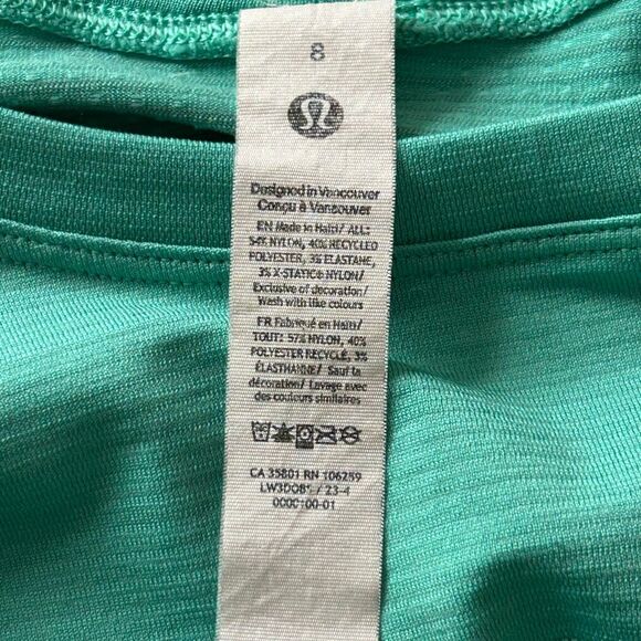 Lululemon Swiftly Tech Long Sleeve 2.0 Green Teal | Size 8 | Lightweight Seamles - Picture 3 of 9